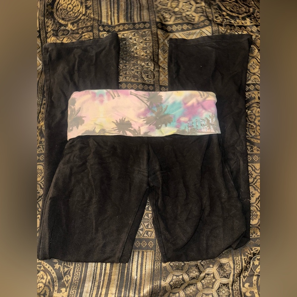 Vintage Y2K 2000s Victoria’s Secret Love Pink Foldover Yoga Pants